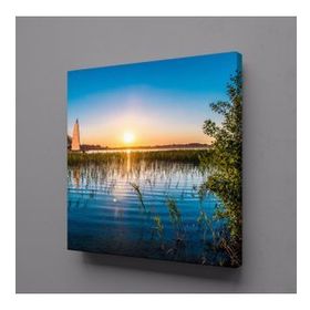 Technopa Deniz Gün Doğumu 100x100 cm Kanvas Tablo