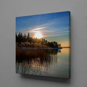 Technopa Deniz Gün Doğumu 90x90 cm Kanvas Tablo