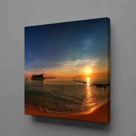 Technopa Deniz Güneş 110x110 cm Kanvas Tablo