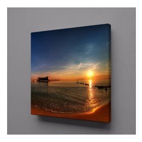 Technopa Deniz Güneş 80x80 cm Kanvas Tablo