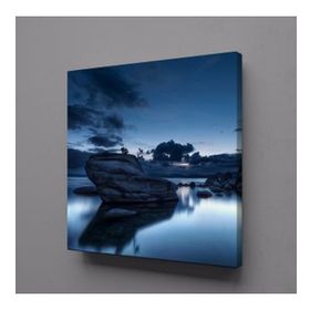 Technopa Deniz Kayalar 40x40 cm Kanvas Tablo