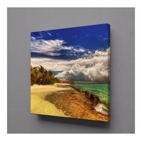 Technopa Deniz Kenarı 90x90 cm Kanvas Tablo