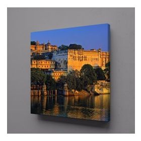 Technopa Deniz Kenarı Şehir 50x50 cm Kanvas Tablo