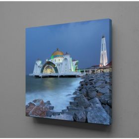 Technopa Deniz Kenarında Cami 60x60 cm Kanvas Tablo