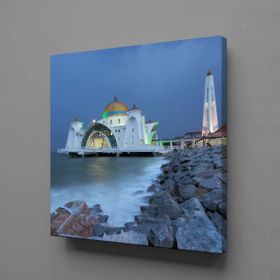 Technopa Deniz Kenarında Cami 60x60 cm Kanvas Tablo