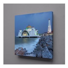 Technopa Deniz Kenarında Cami 80x80 cm Kanvas Tablo