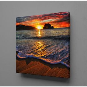 Technopa Deniz Kum Güneş 60x60 cm Kanvas Tablo