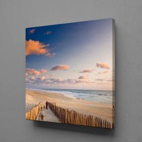 Technopa Deniz Kum Manzarası 40x40 cm Kanvas Tablo