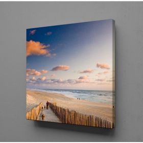 Technopa Deniz Kum Manzarası 80x80 cm Kanvas Tablo