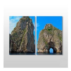 Technopa Deniz Manzaralı Kayalar 80x70 cm Kanvas Tablo