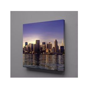 Technopa Deniz Manzaralı Şehir 25x25 cm Kanvas Tablo