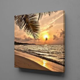 Technopa Deniz Üzerine Doğan Güneş 60x60 cm Kanvas Tablo