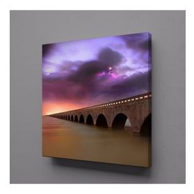 Technopa Deniz ve Köprü 130x130 cm Kanvas Tablo