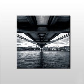 Technopa Deniz ve Köprü 140x140 cm Kanvas Tablo
