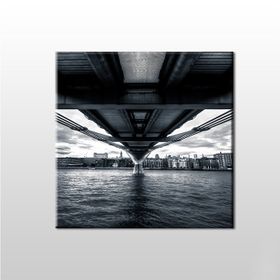 Technopa Deniz ve Köprü 180x180 cm Kanvas Tablo