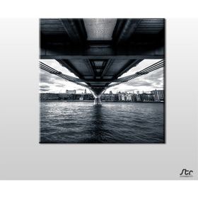 Technopa Deniz ve Köprü 200x200 cm Kanvas Tablo