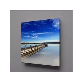 Technopa Deniz ve Köprü 25x25 cm Kanvas Tablo