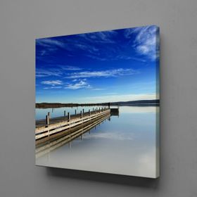 Technopa Deniz ve Köprü 60x60 cm Kanvas Tablo
