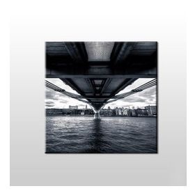 Technopa Deniz ve Köprü 80x80 cm Kanvas Tablo