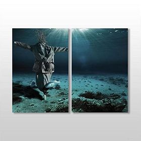 Technopa Denizaltı Korkuluk 60x50 cm Kanvas Tablo
