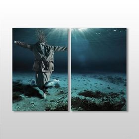 Technopa Denizaltı Korkuluk 90x80 cm Kanvas Tablo