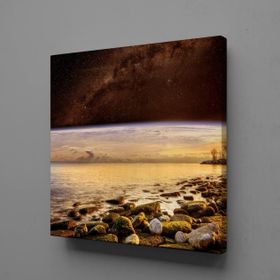Technopa Denizdeki Taşlar 80x80 cm Kanvas Tablo