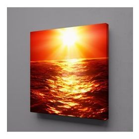 Technopa Denizi Yakan Güneş 100x100 cm Kanvas Tablo