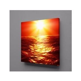 Technopa Denizi Yakan Güneş 25x25 cm Kanvas Tablo