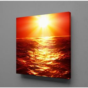 Technopa Denizi Yakan Güneş 50x50 cm Kanvas Tablo