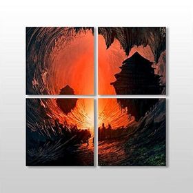 Technopa Dijital Dünya 200x200 cm Kanvas Tablo