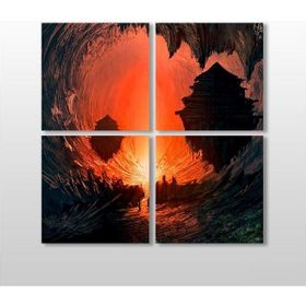Technopa Dijital Dünya 70x70 cm Kanvas Tablo