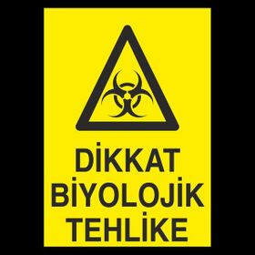Technopa Dikkat Biyolojik Tehlike 20 x 30 cm Uyarı Levhası