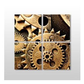 Technopa Dişli Çark 150x150 cm Kanvas Tablo