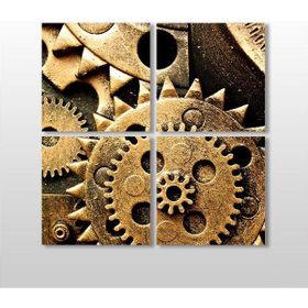 Technopa Dişli Çark 80x80 cm Kanvas Tablo