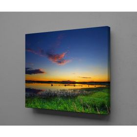 Technopa Doğa Deniz Manzarası 120x120 cm Kanvas Tablo