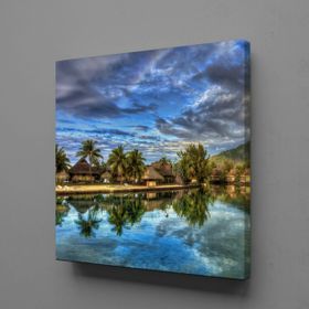 Technopa Doğa Manzarası 120x120 cm Kanvas Tablo
