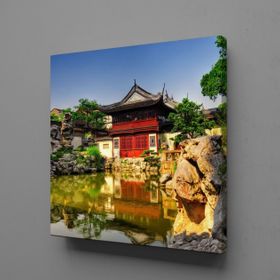 Technopa Doğadaki Ev 110x110 cm Kanvas Tablo