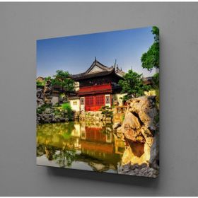 Technopa Doğadaki Ev 80x80 cm Kanvas Tablo