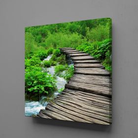 Technopa Doğadaki Köprü 40x40 cm Kanvas Tablo