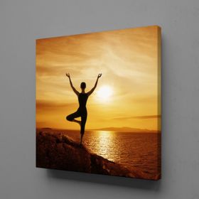Technopa Doğadaki Meditasyon 110x110 cm Kanvas Tablo