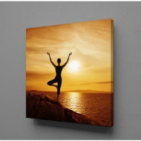 Technopa Doğadaki Meditasyon 120x120 cm Kanvas Tablo