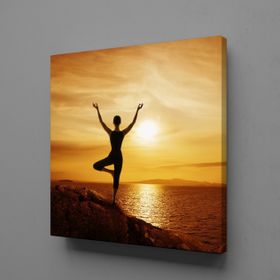 Technopa Doğadaki Meditasyon 25x25 cm Kanvas Tablo