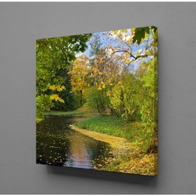 Technopa Dökülen Yapraklar 100x100 cm Kanvas Tablo