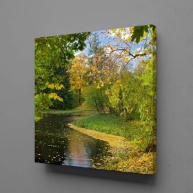 Technopa Dökülen Yapraklar 100x100 cm Kanvas Tablo