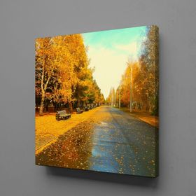 Technopa Dökülen Yapraklar 25x25 cm Kanvas Tablo