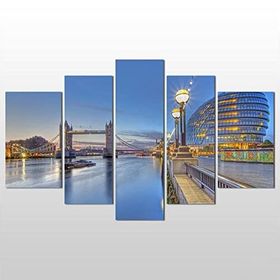 Technopa Dubai Bina ve Deniz 155x90 cm Kanvas Tablo