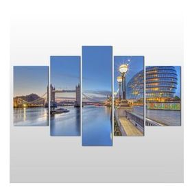 Technopa Dubai Bina ve Deniz 245x140 cm Kanvas Tablo