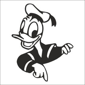 Technopa Duck 70 cm Folyo Duvar Stickerı