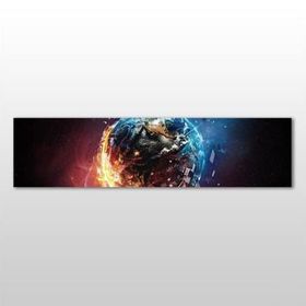 Technopa Dünya Ateş ve Su 240x80 cm Kanvas Tablo