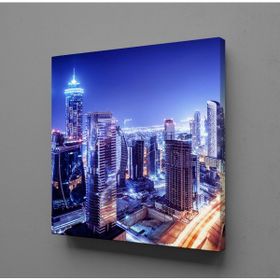 Technopa Dünyanın Ünlü Şehirleri Manzarası 100x100 cm Kanvas Tablo